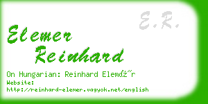 elemer reinhard business card